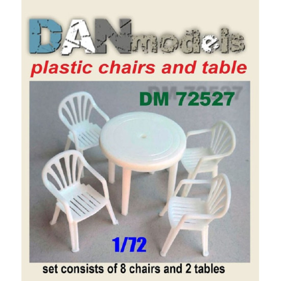 Kit De Tables Et Chaises 1/72 Pour Diorama - Résine Impression 3D, Marque Dan Models (Ukraine)